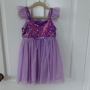 Glittery Purple Kids Dance Costume